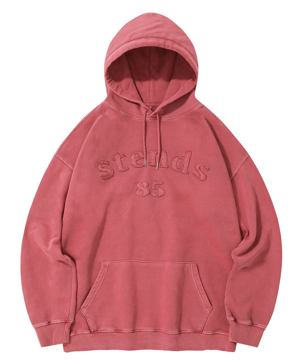 스탠즈(STENDS) [M~4XL] 피그먼트 아치 로고 후디_핑크