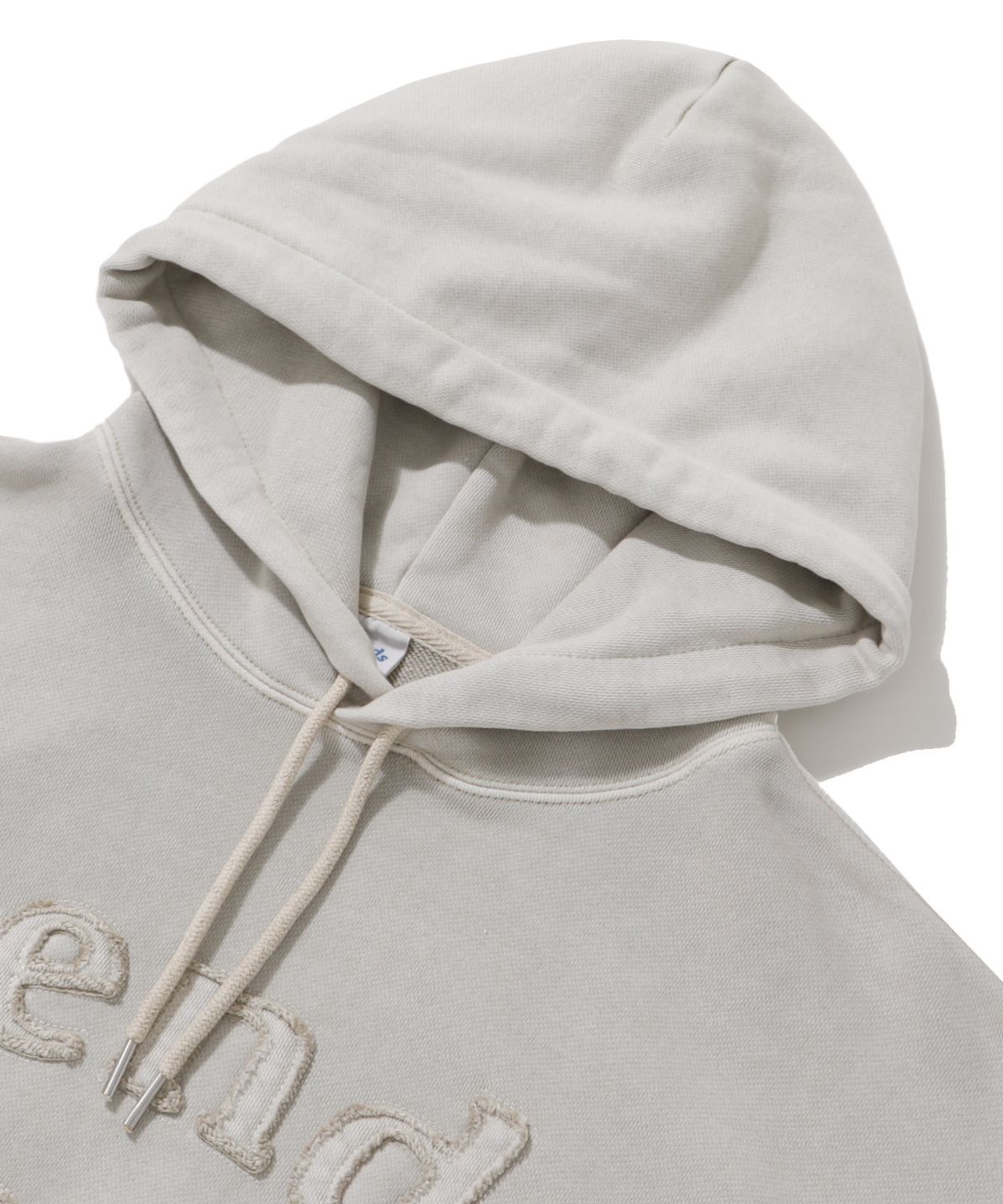 스탠즈(STENDS) [M~4XL] 피그먼트 아치 로고 후디_오트 베이지