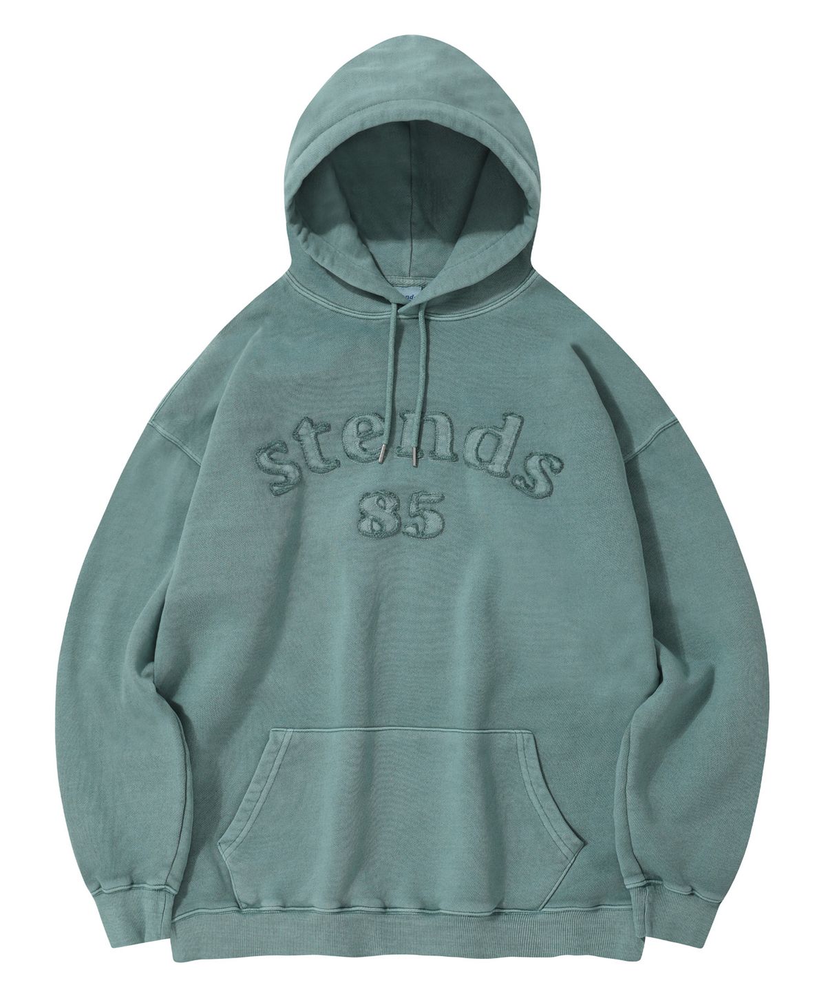 스탠즈(STENDS) [M~4XL] 피그먼트 아치 로고 후디_그린