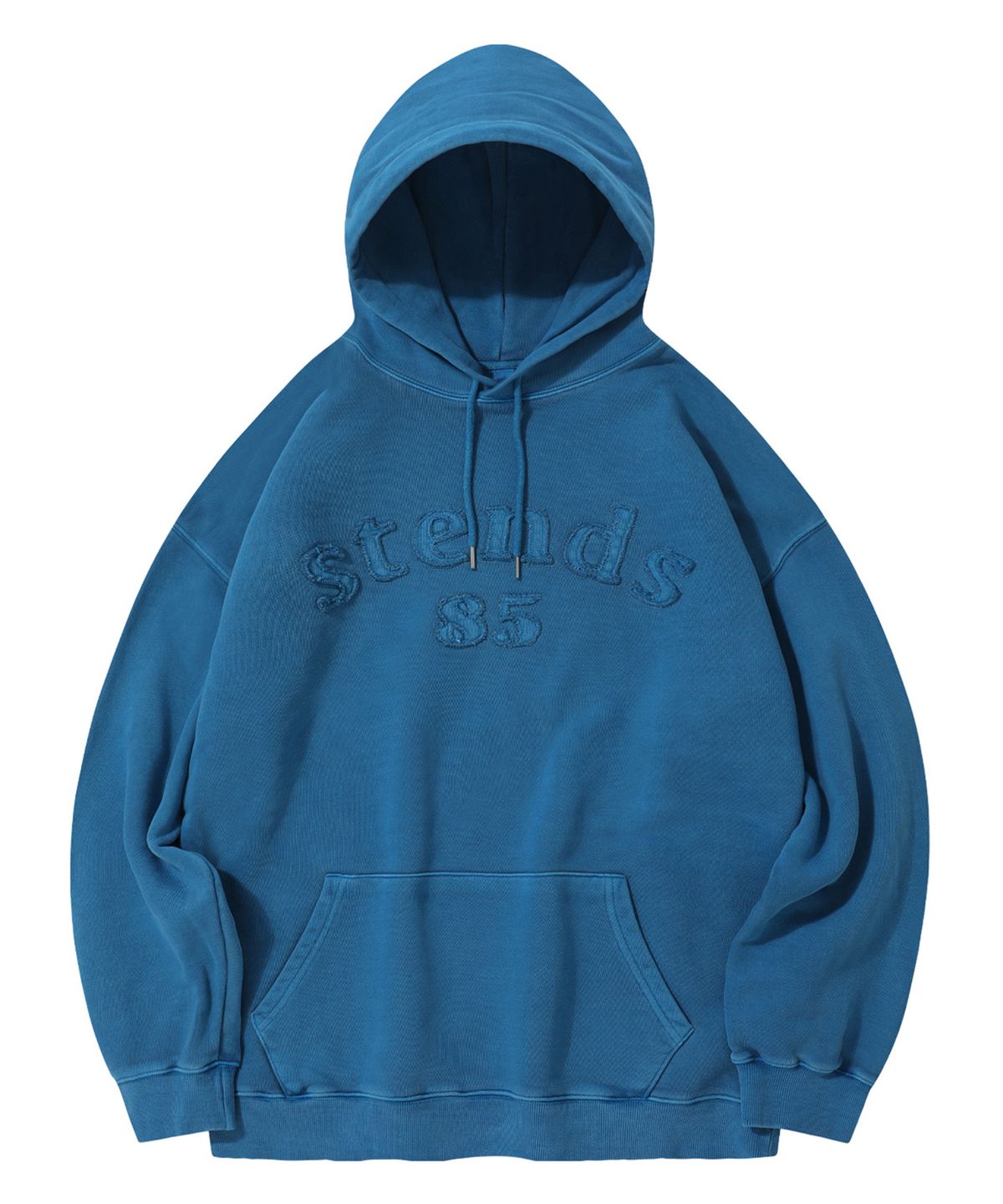 스탠즈(STENDS) [M~4XL] 피그먼트 아치 로고 후디_블루