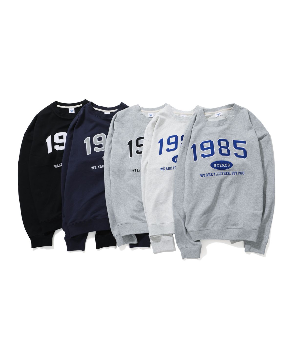 스탠즈(STENDS) [M~4XL] 오리지널 1985 크루넥_그레이-블랙