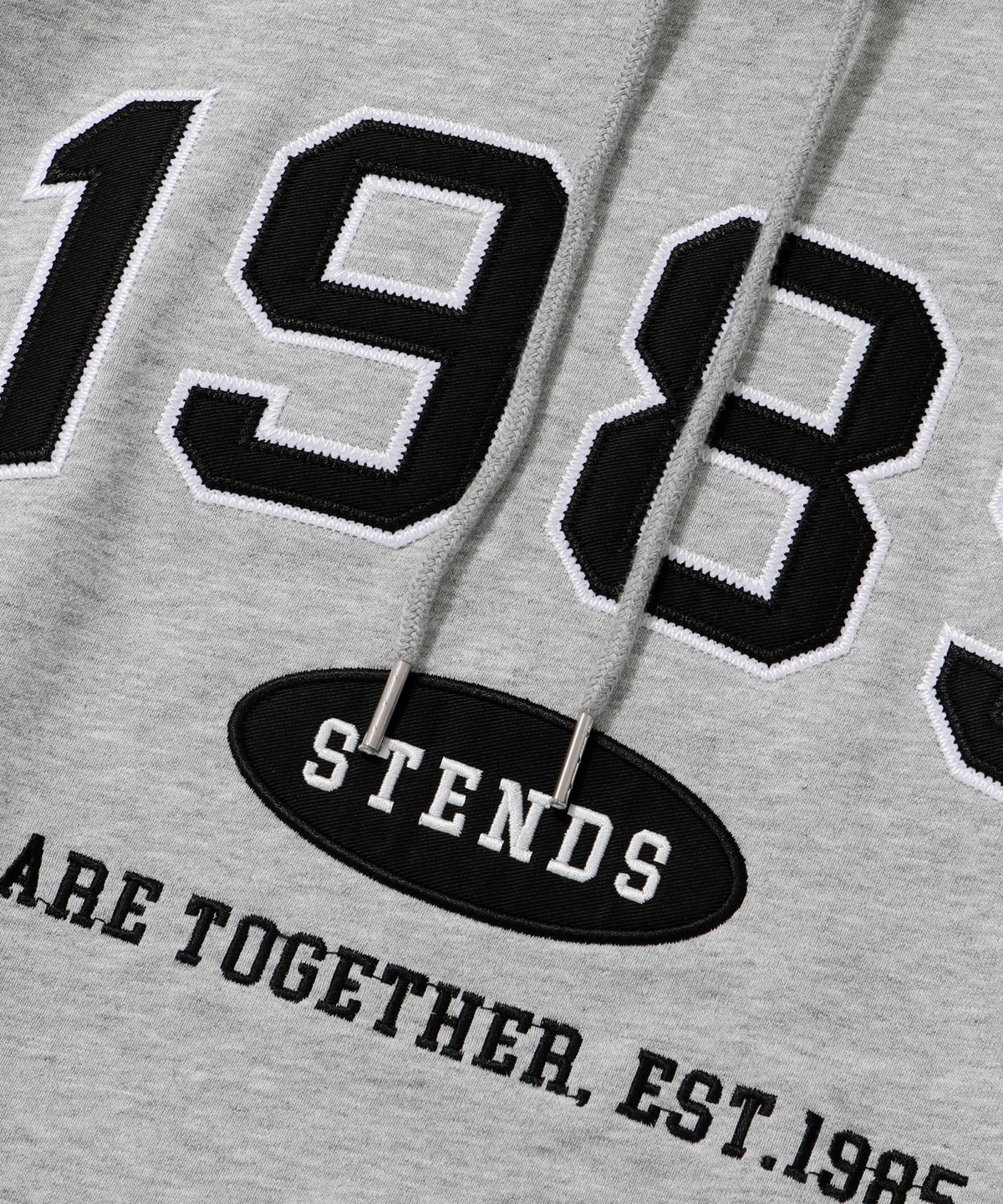 스탠즈(STENDS) [M~4XL] 오리지널 1985 후디_그레이-블랙