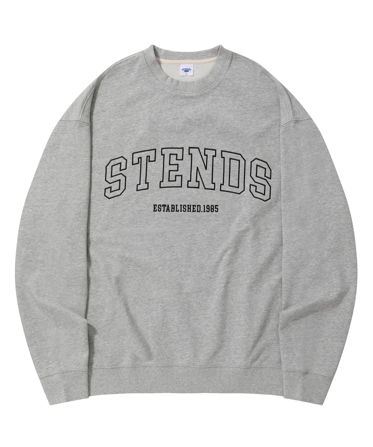 스탠즈(STENDS) [M~4XL] 오리지널 스트로크 로고 크루넥_그레이