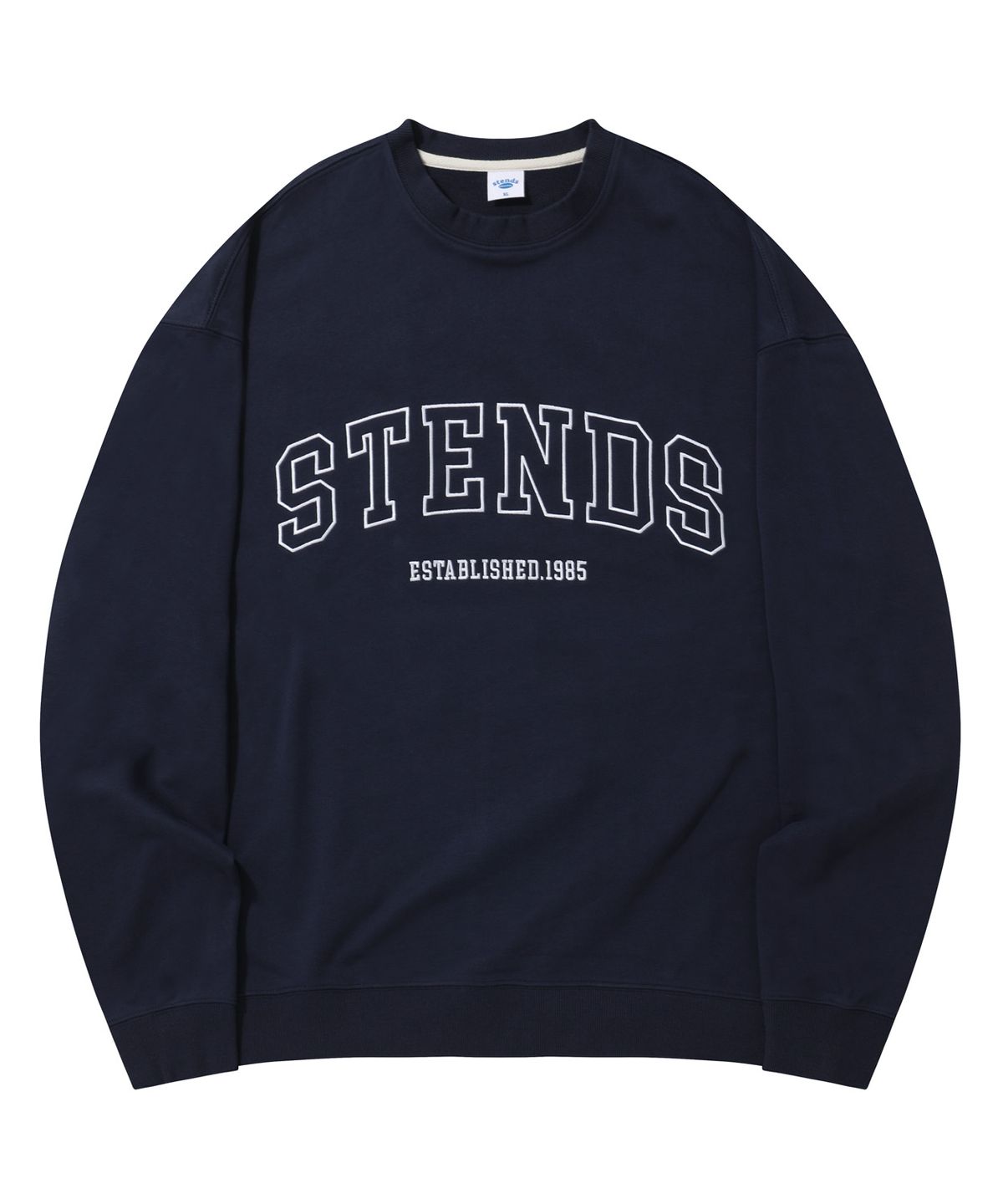 스탠즈(STENDS) 오리지널 스트로크 로고 크루넥_네이비