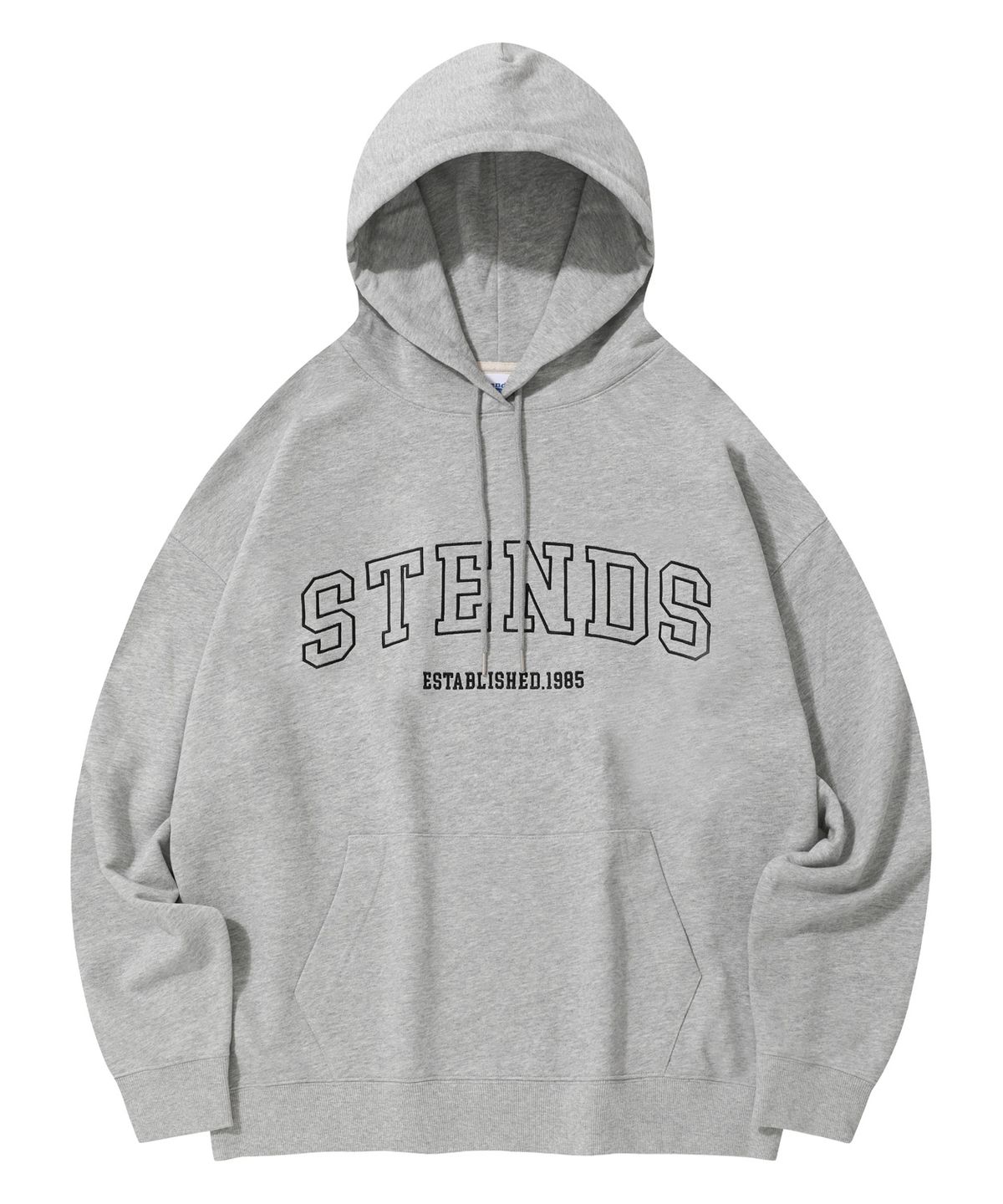 스탠즈(STENDS) [M~4XL] 오리지널 스트로크 로고 후디_그레이