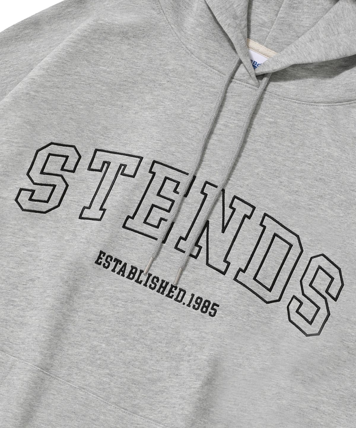 스탠즈(STENDS) [M~4XL] 오리지널 스트로크 로고 후디_그레이
