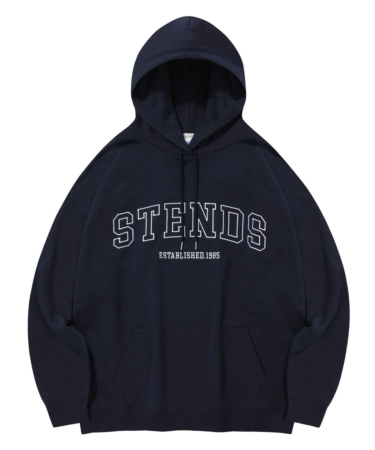 스탠즈(STENDS) [M~4XL] 오리지널 스트로크 로고 후디_네이비