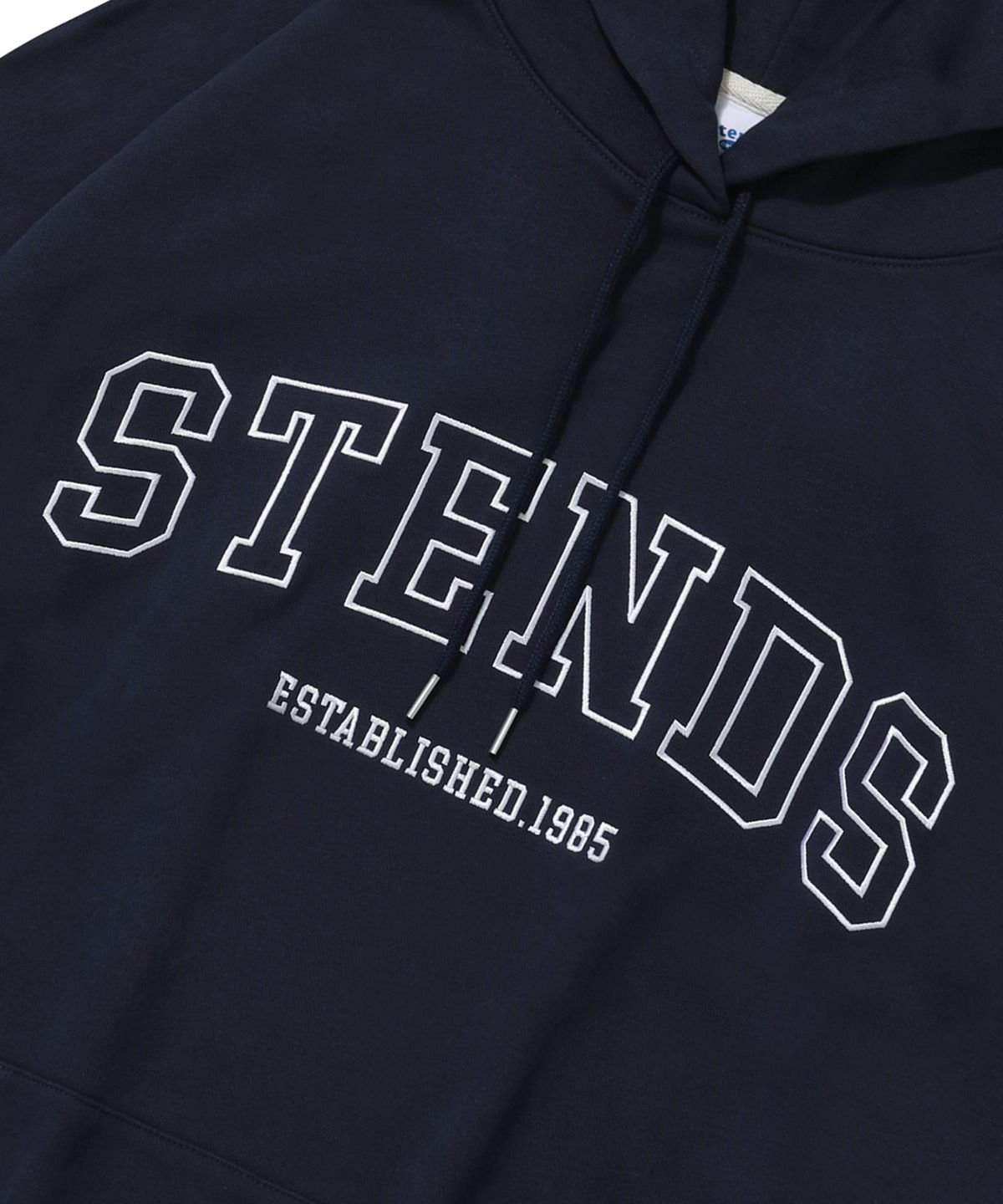 스탠즈(STENDS) [M~4XL] 오리지널 스트로크 로고 후디_네이비
