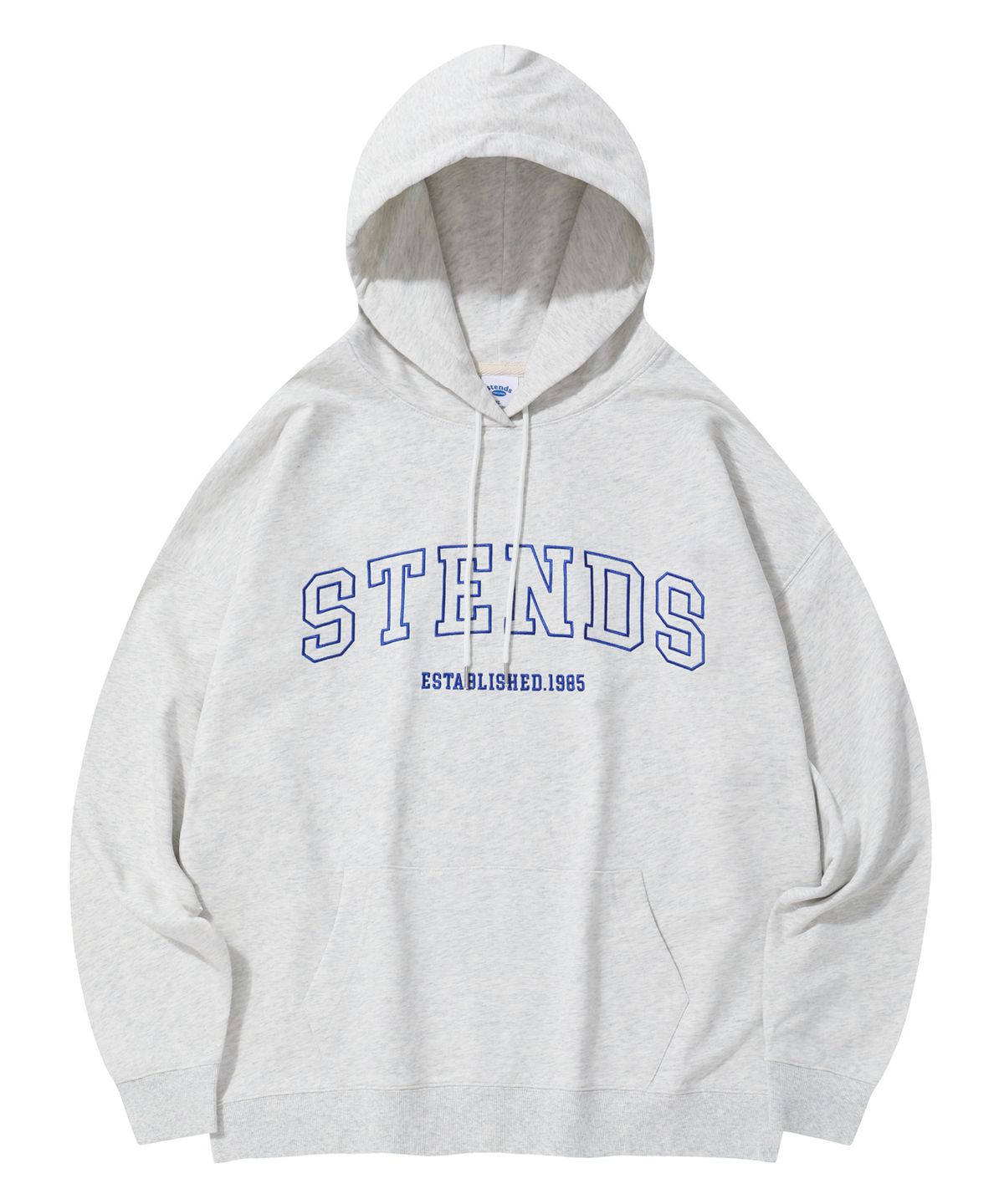 스탠즈(STENDS) [M~4XL] 오리지널 스트로크 로고 후디_멜란지 그레이
