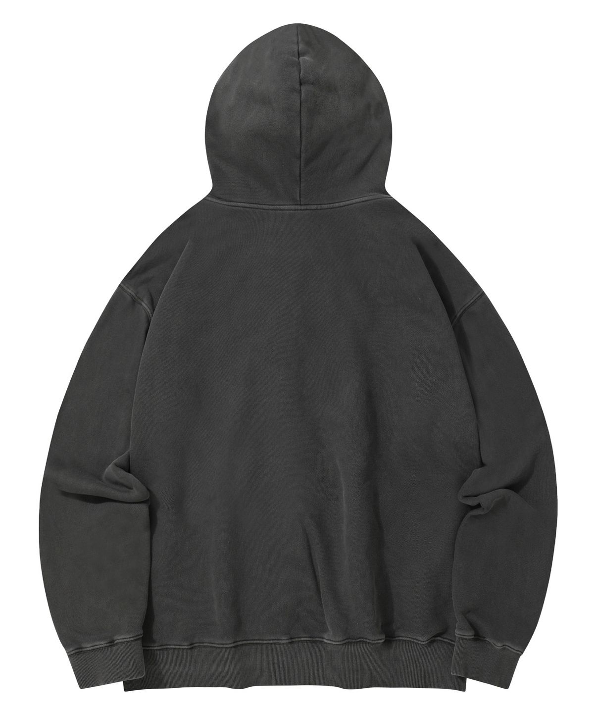 스탠즈(STENDS) [M~4XL] 피그먼트 아치 로고 후드 집업_차콜