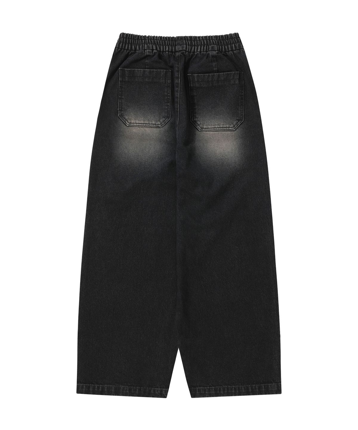 스탠즈(STENDS) [M~4XL] 퍼티그 밴딩 데님 팬츠_블랙