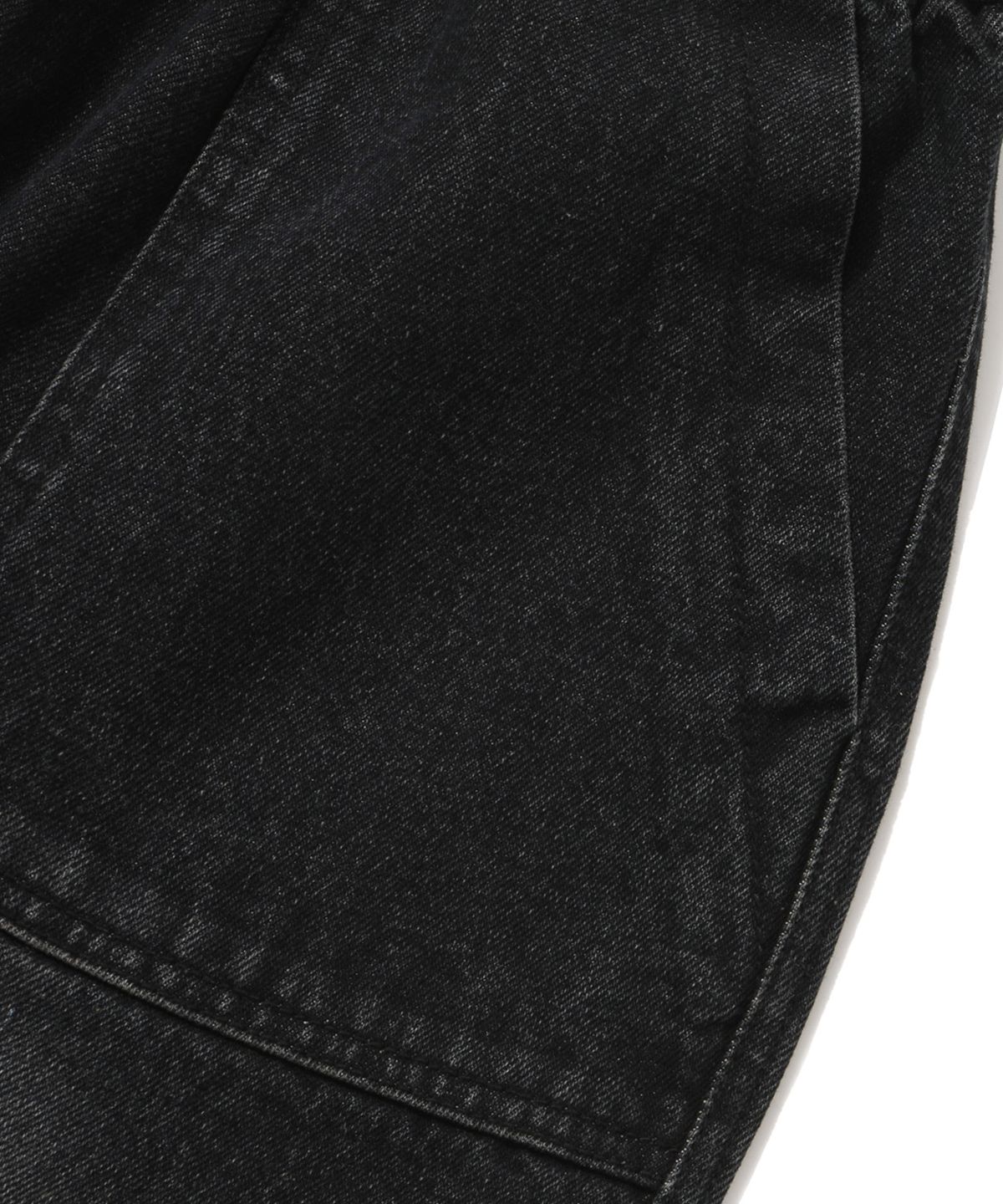 스탠즈(STENDS) [M~4XL] 퍼티그 밴딩 데님 팬츠_블랙