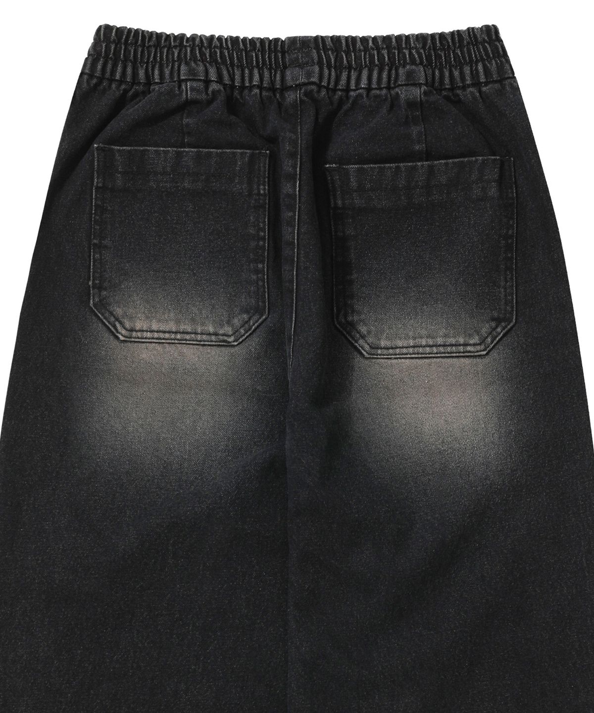 스탠즈(STENDS) [M~4XL] 퍼티그 밴딩 데님 팬츠_블랙