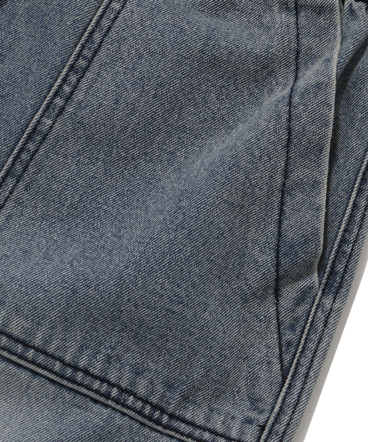 스탠즈(STENDS) [M~4XL] 퍼티그 밴딩 데님 팬츠_블루