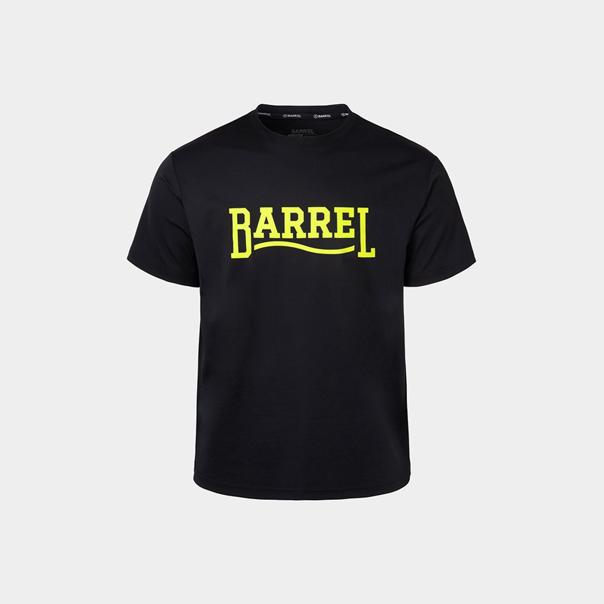 배럴(BARREL) 맨 로맨틱모션 바시티 반팔 래쉬가드 블랙 (B4SMWRG105BLK)