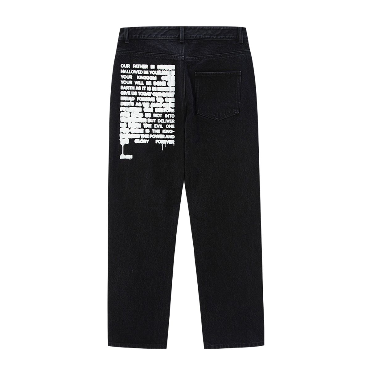 엑스트라오디너리(EXTRAORDINARY) INSANE LETTERING DENIM   BLACK