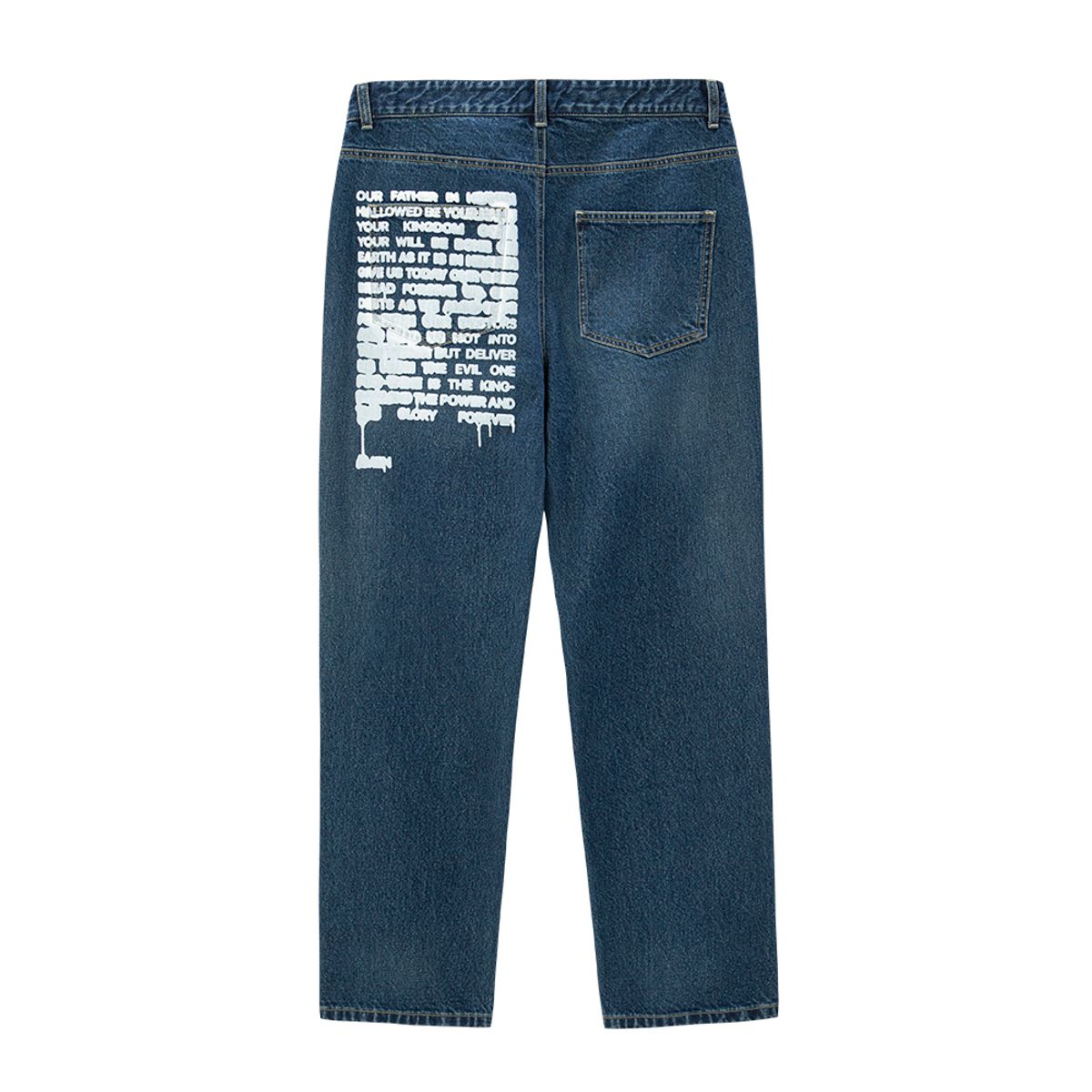 엑스트라오디너리(EXTRAORDINARY) INSANE LETTERING DENIM  BLUE