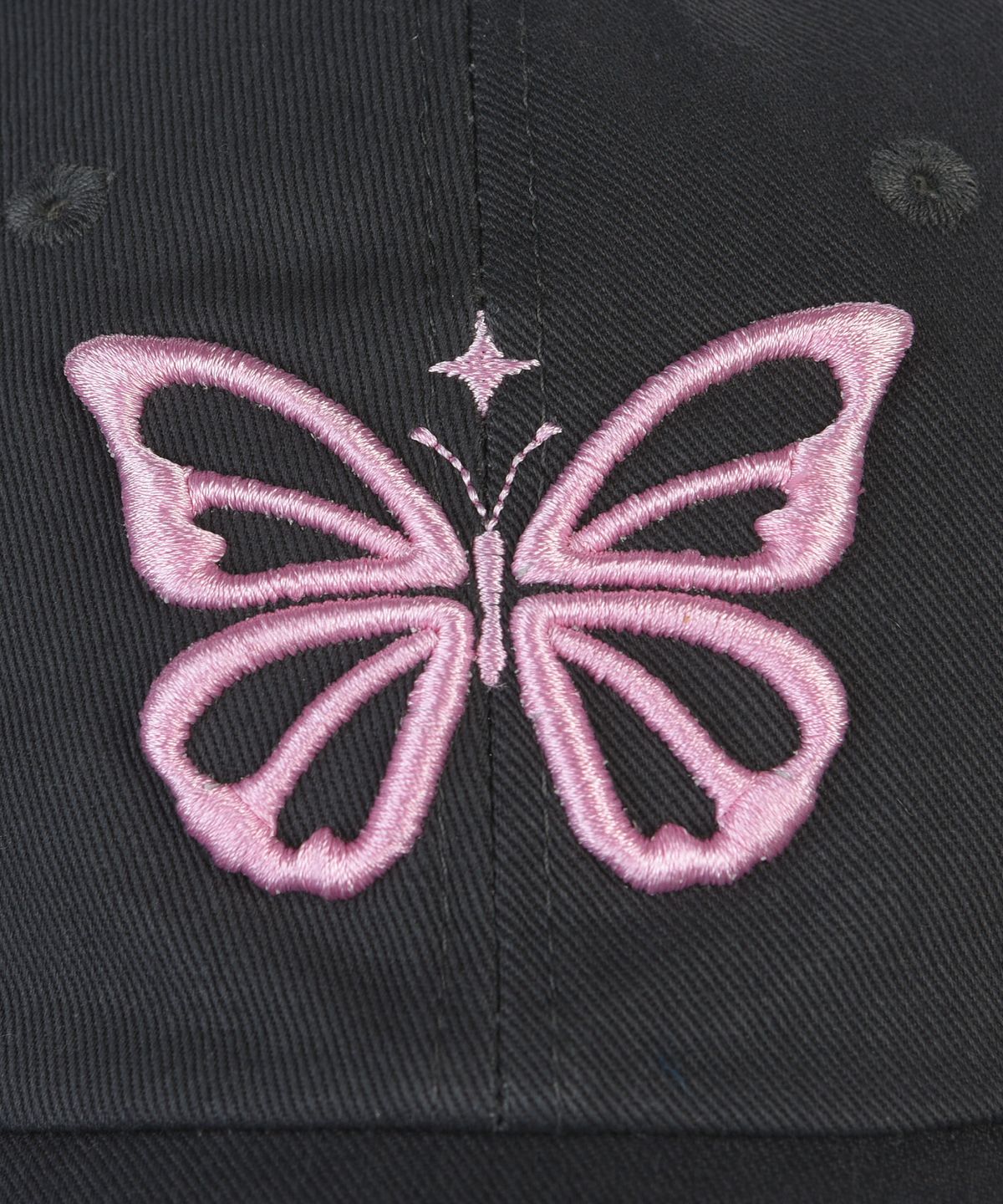 닉앤니콜(NICK&NICOLE) VINTAGE BUTTERFLY BLINK BALL CAP_CHARCOAL