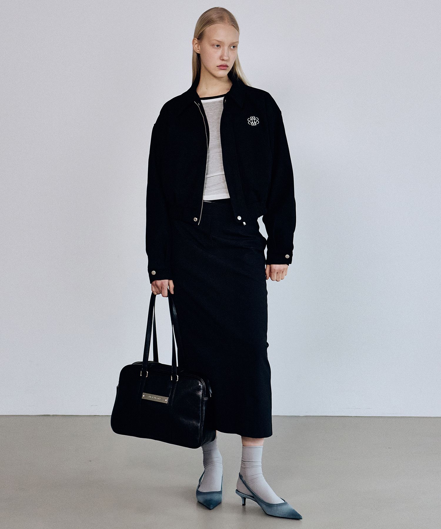 MUSINSA公式 | NICK&NICOLE NICOLE STANDARD BLOUSON JACKET_BLACK