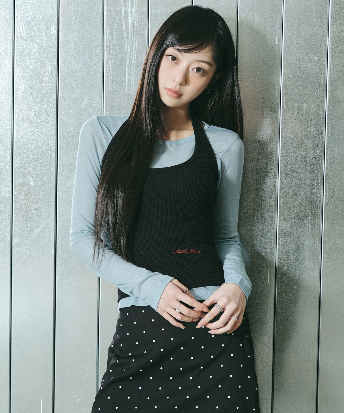 닉앤니콜(NICK&NICOLE) [ESSENTIAL] WOOL TENCEL TEE_SKY BLUE