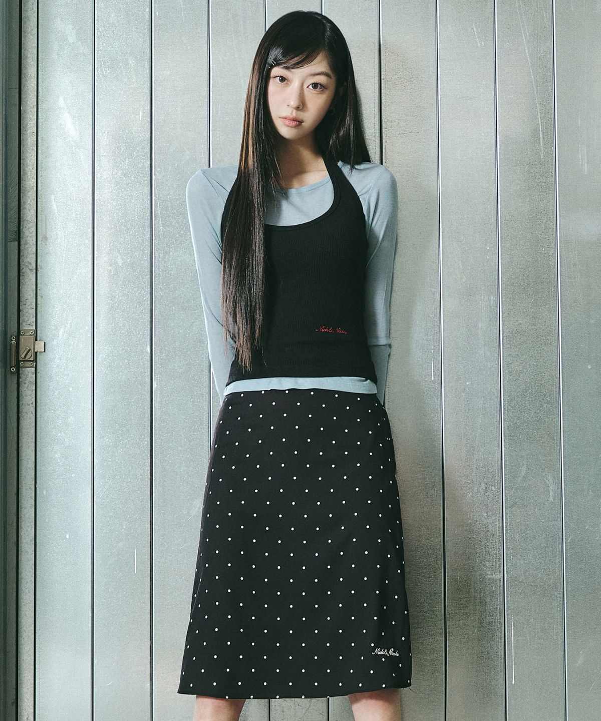 닉앤니콜(NICK&NICOLE) [ESSENTIAL] WOOL TENCEL TEE_SKY BLUE