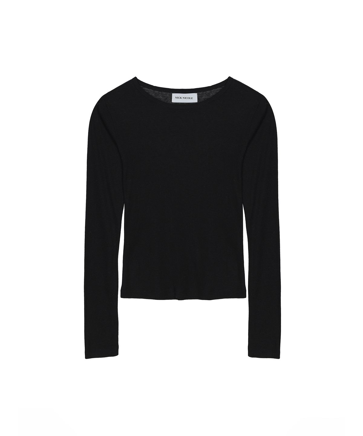 닉앤니콜(NICK&NICOLE) [ESSENTIAL] WOOL TENCEL TEE_BLACK