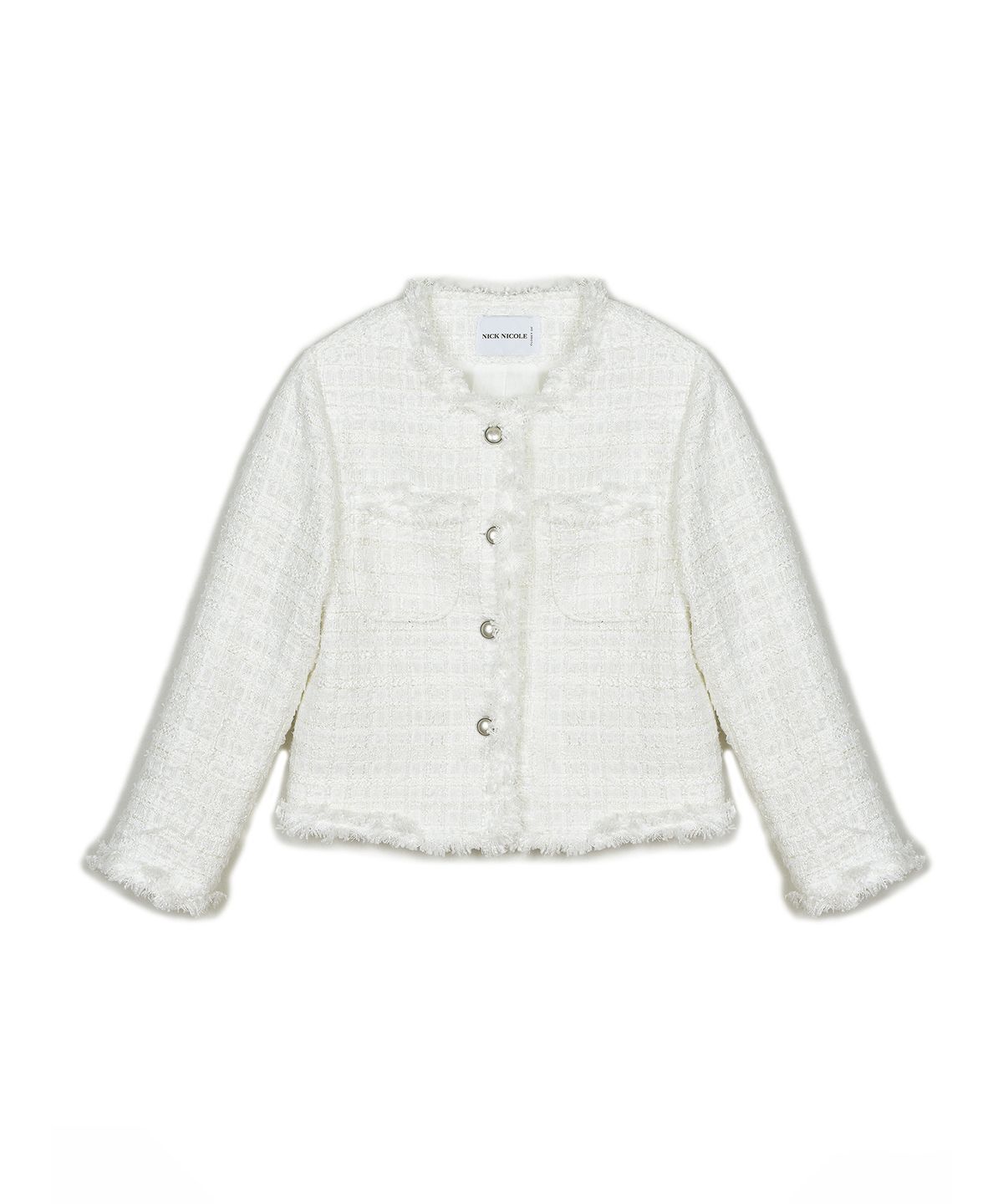 닉앤니콜(NICK&NICOLE) TRIMMING TWEED JACKET_IVORY