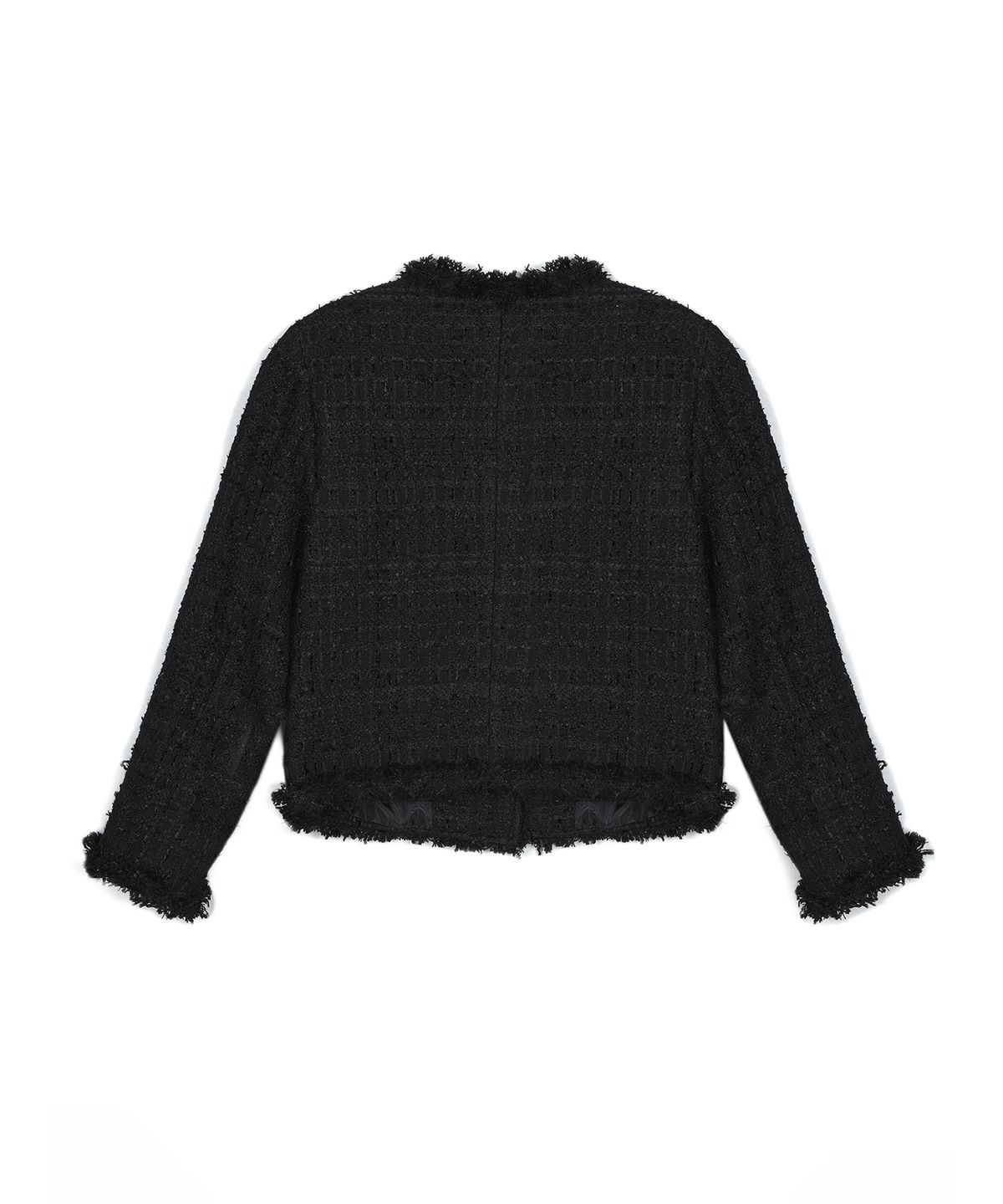 닉앤니콜(NICK&NICOLE) TRIMMING TWEED JACKET_BLACK