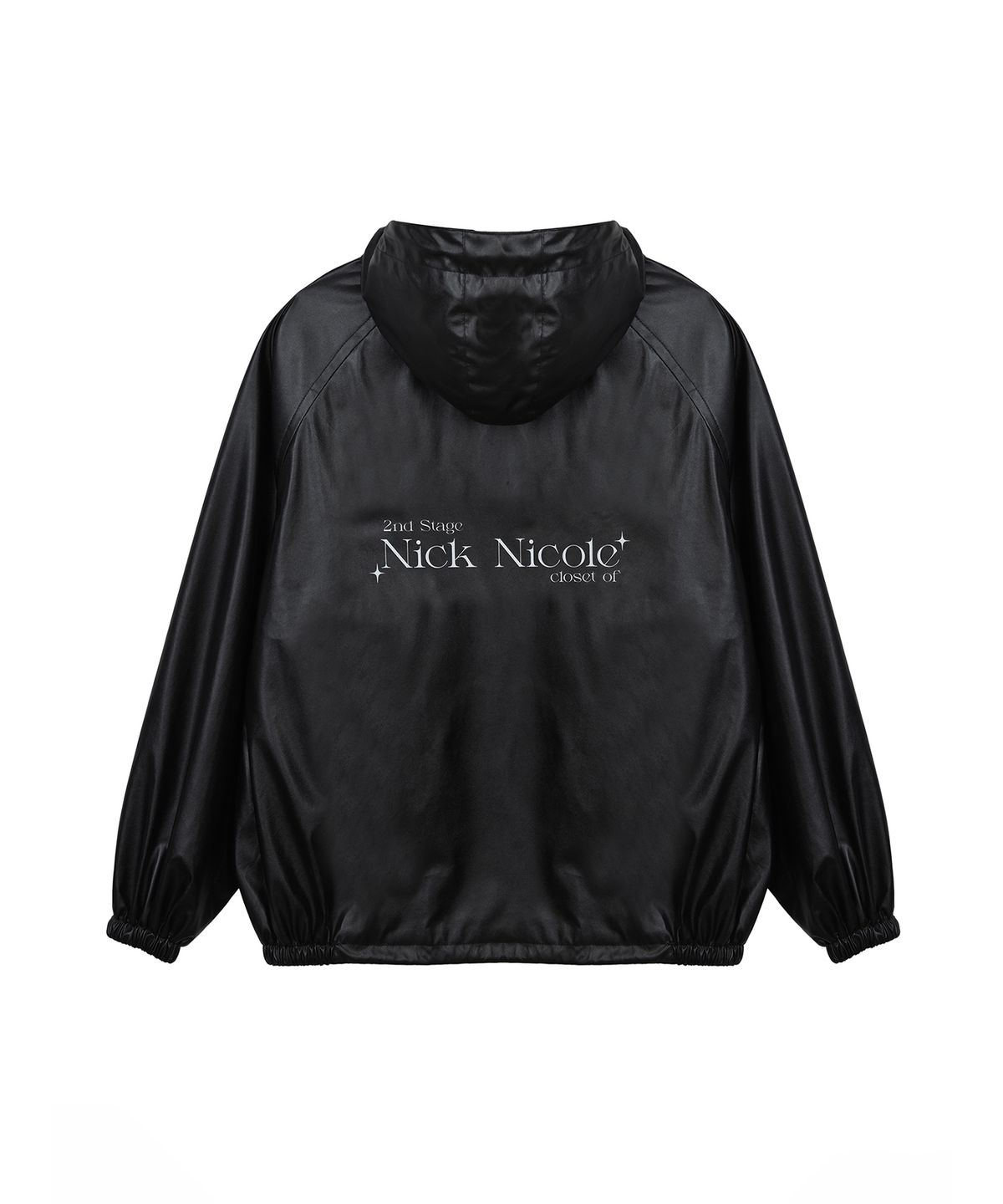 닉앤니콜(NICK&NICOLE) UNIQUE GLOSSY LEATHER JACKET_BLACK