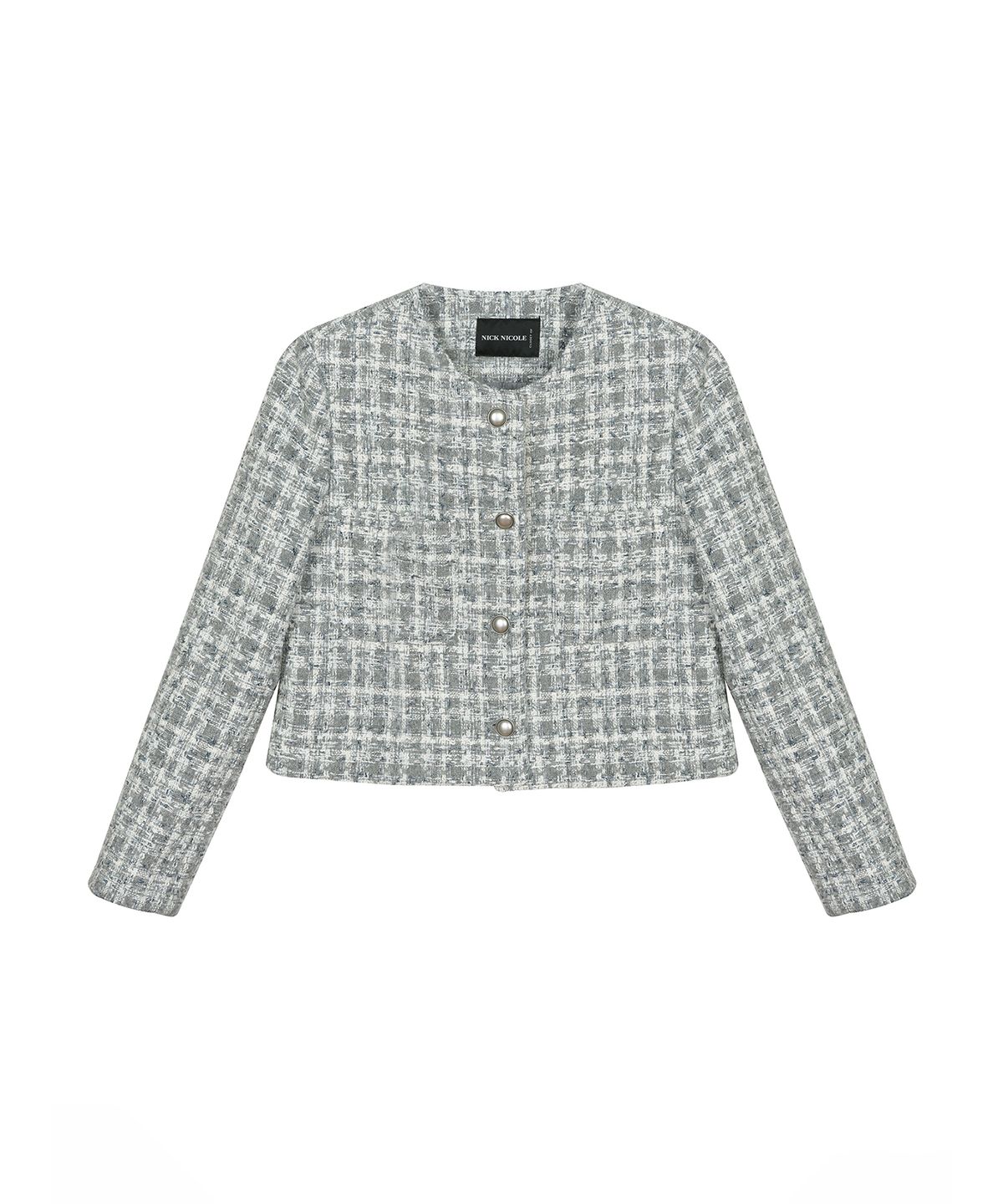 닉앤니콜(NICK&NICOLE) MIXED TWEED JACKET_BLUE GRAY