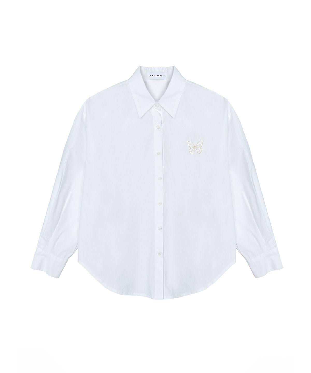 닉앤니콜(NICK&NICOLE) OVERFIT PAPER COTTON BUTTERFLY SHIRT_IVORY