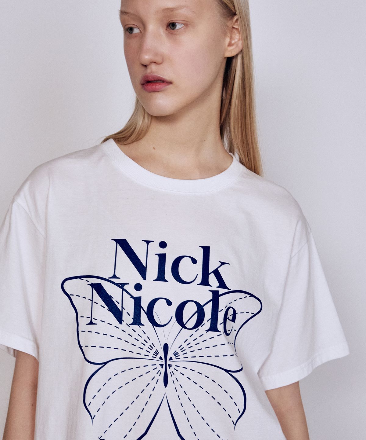 닉앤니콜(NICK&NICOLE) BIG BUTTERFLY SLEEVE TOP_WHITE BLUE