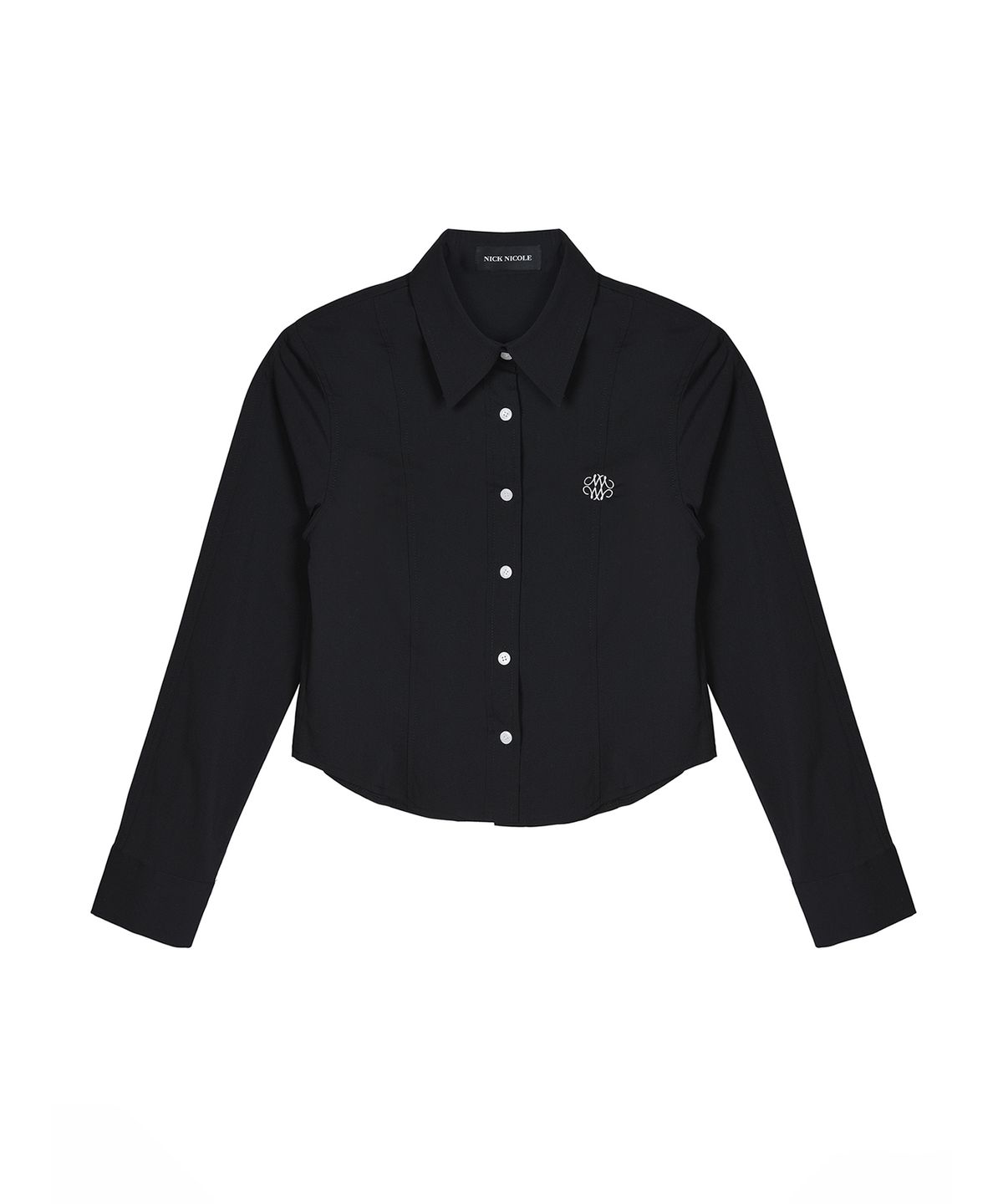 닉앤니콜(NICK&NICOLE) MINIMAL PINTUCK WRINKLE FREE SHIRT_BLACK