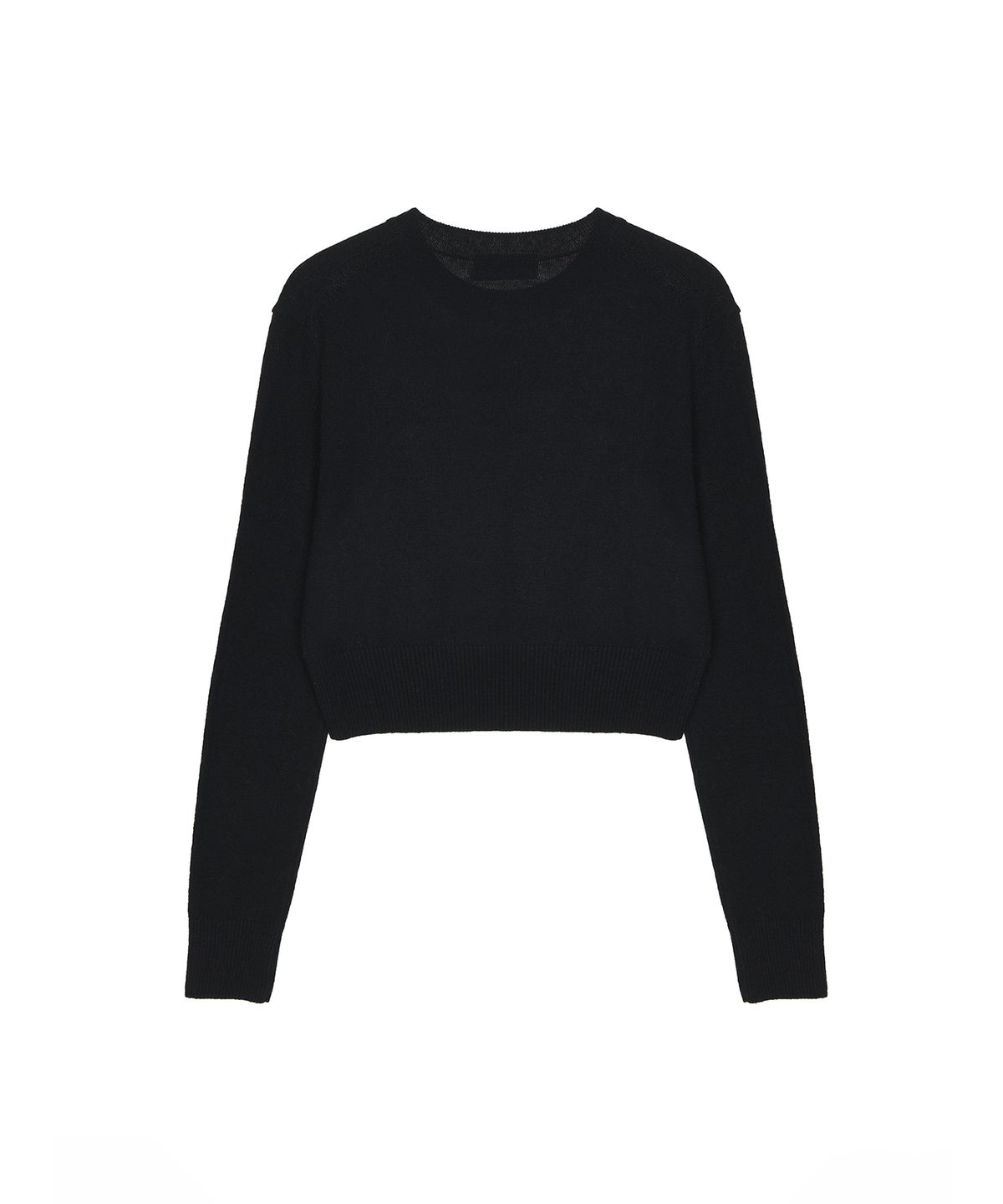 닉앤니콜(NICK&NICOLE) CASHMERE BUTTERFLY SIGNATURE CROP KNIT_BLACK