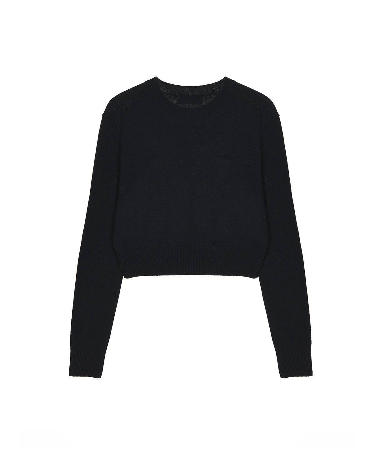 닉앤니콜(NICK&NICOLE) CASHMERE BUTTERFLY SIGNATURE CROP KNIT_BLACK PINK