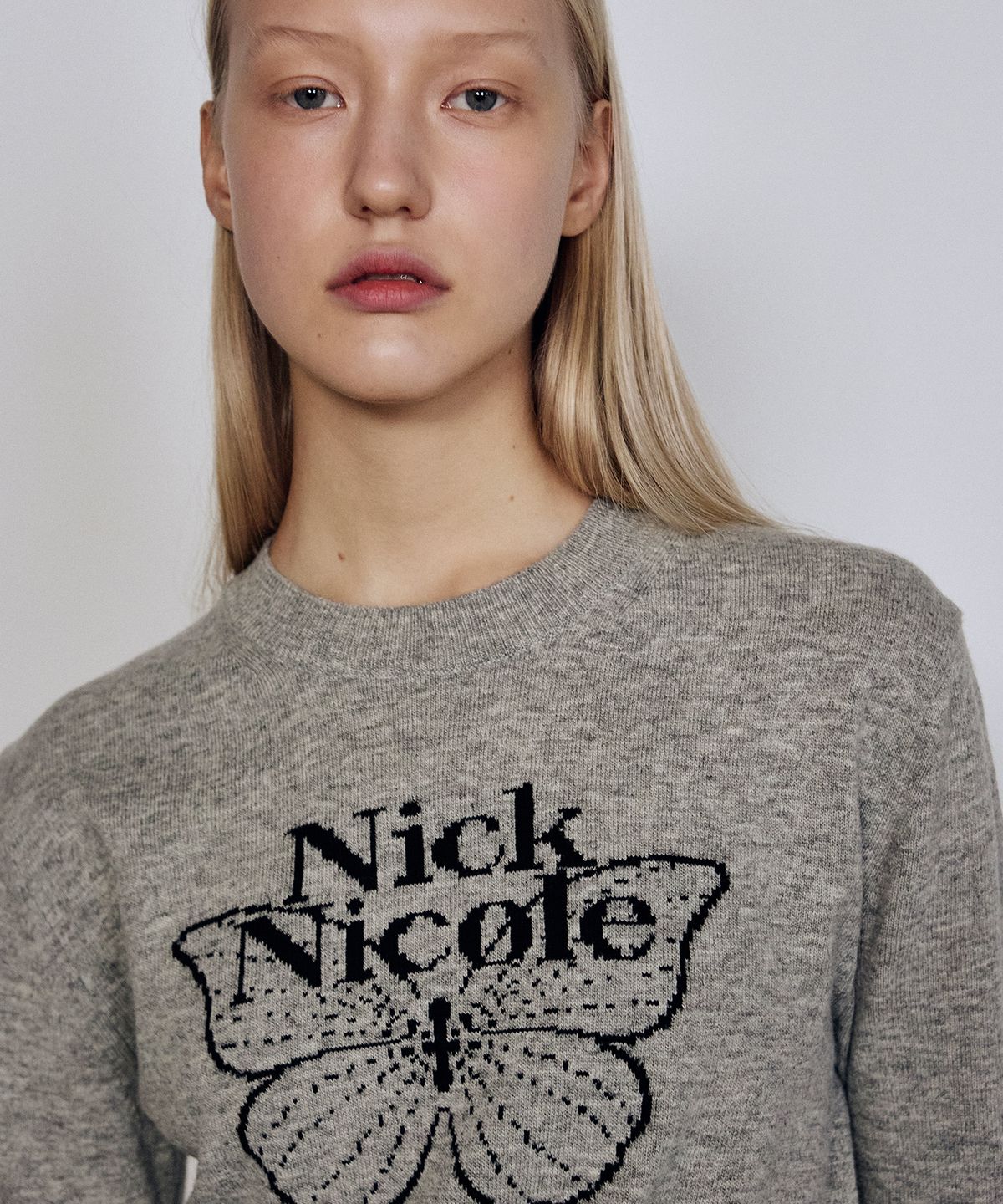 닉앤니콜(NICK&NICOLE) CASHMERE BUTTERFLY SIGNATURE CROP KNIT_8 COLOR