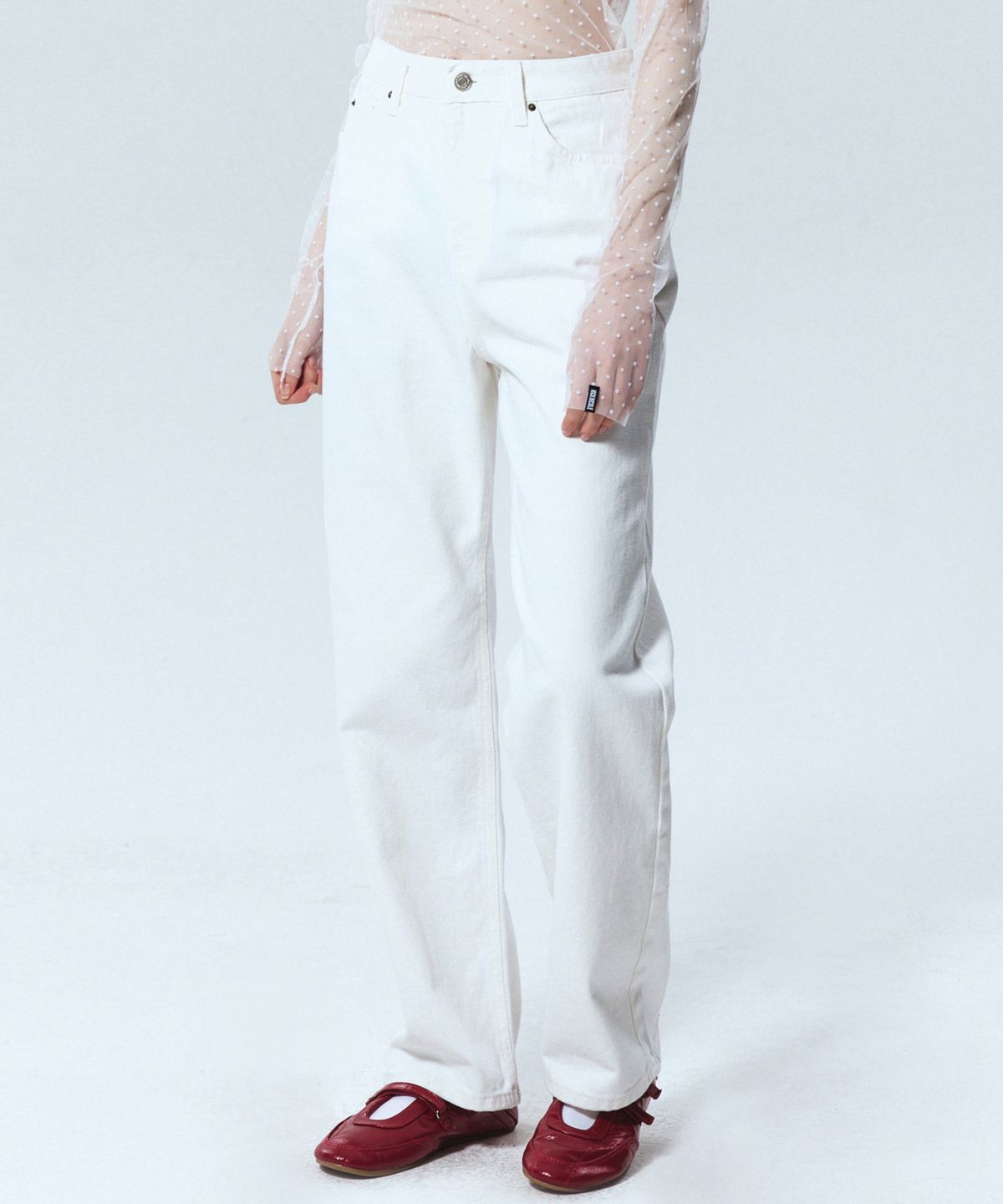 닉앤니콜(NICK&NICOLE) MINIMAL WIDE DENIM PANTS_IVORY