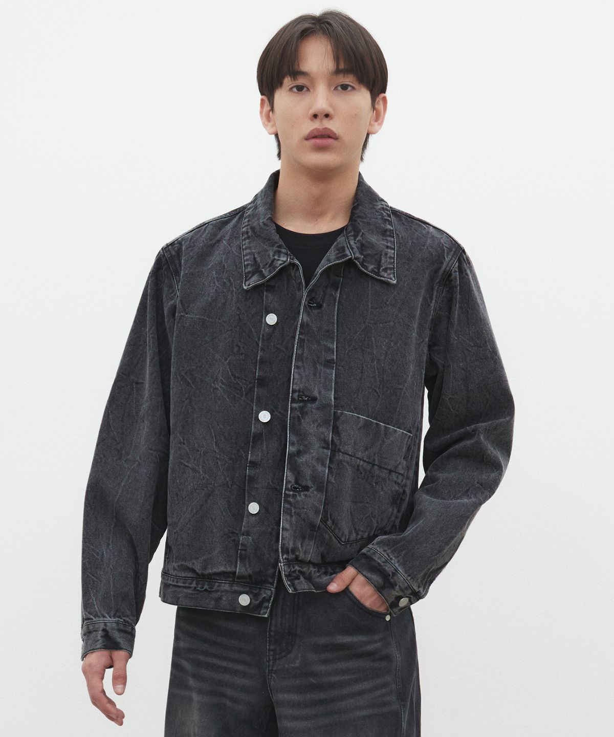 데케트(DECET) Dawn Denim Jacket DCJK001Black