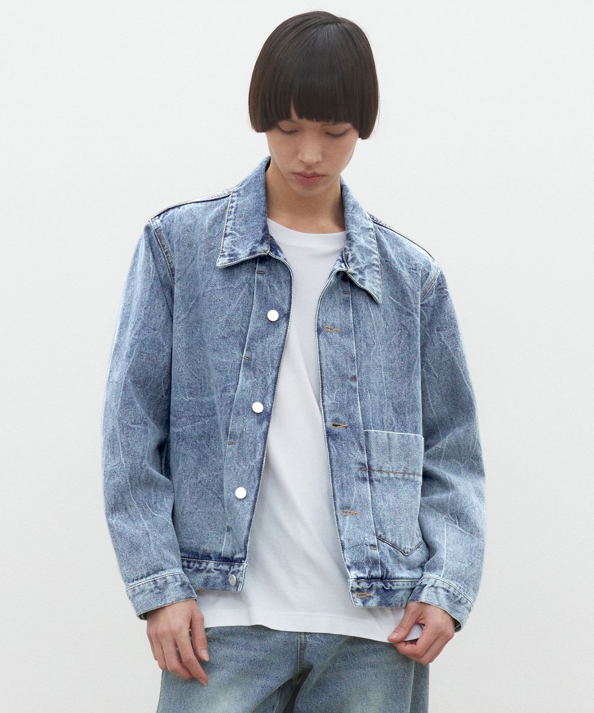 데케트(DECET) Dawn Denim Jacket DCJK001LightBlue