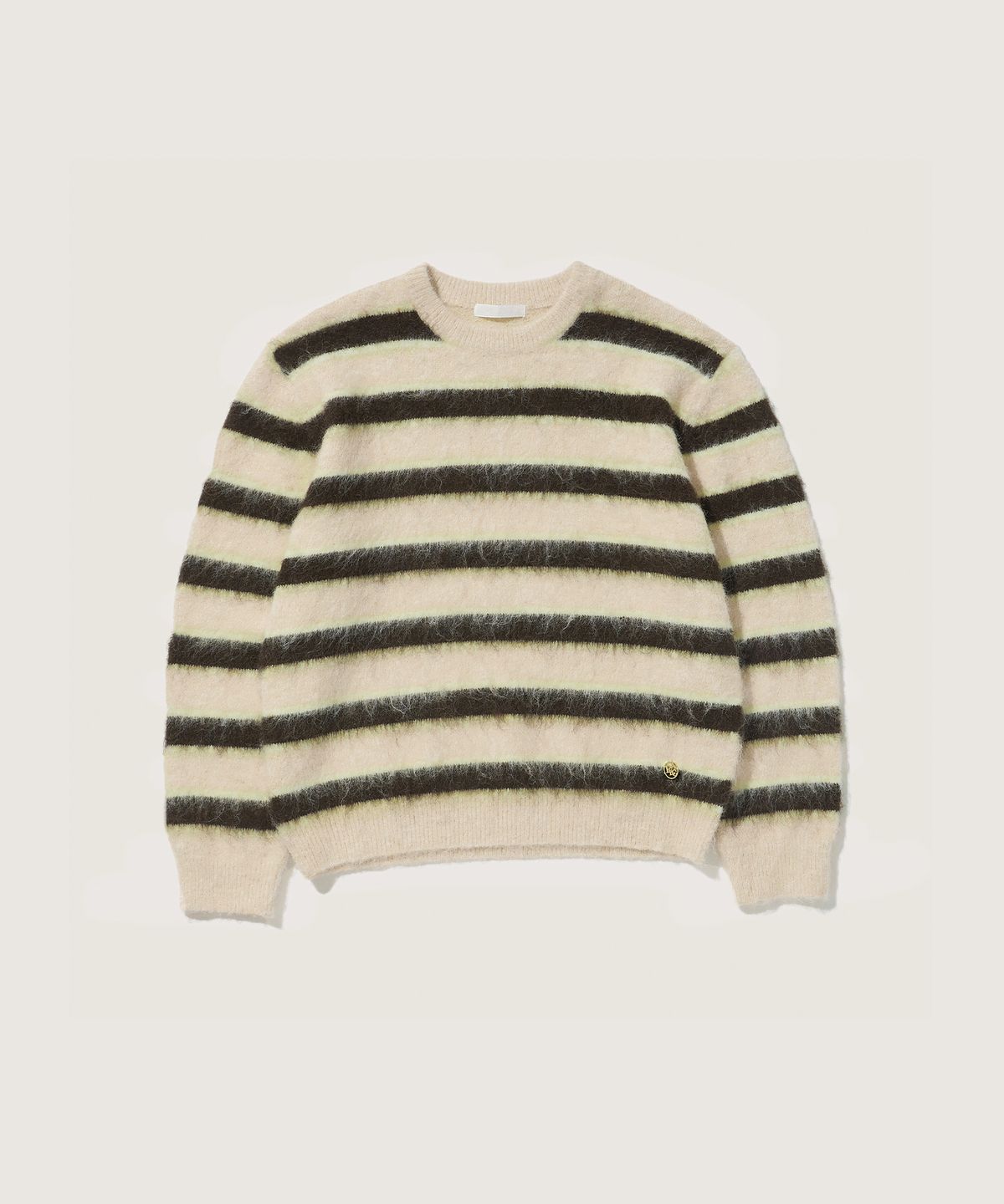 플랙(PLAC) 베이직 스트라이프 니트 베이지