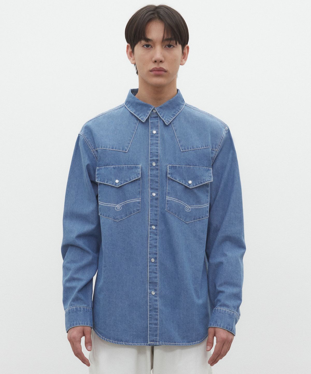 데케트(DECET) Western Denim Shirts DCSH002LightBlue