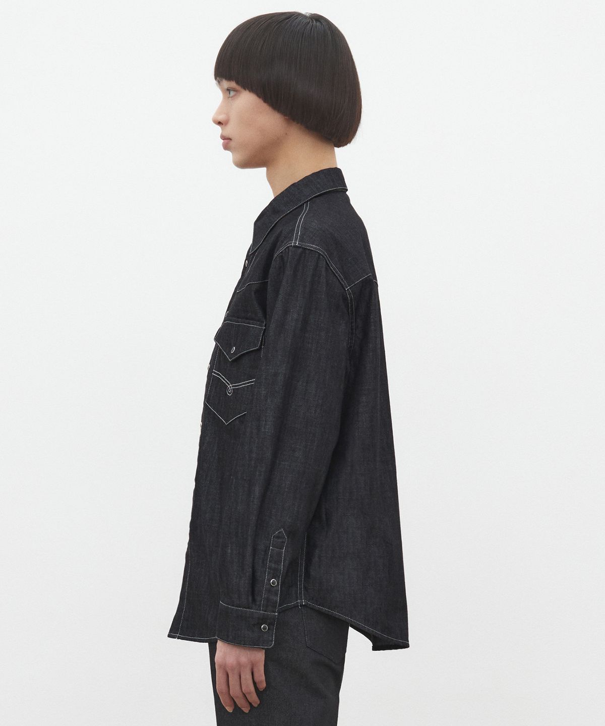데케트(DECET) Western Denim Shirts DCSH002Black