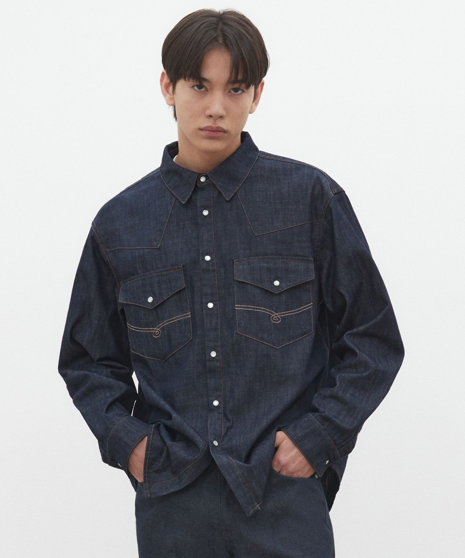 MUSINSA | DECET Western Denim Shirts DCSH002Indigo