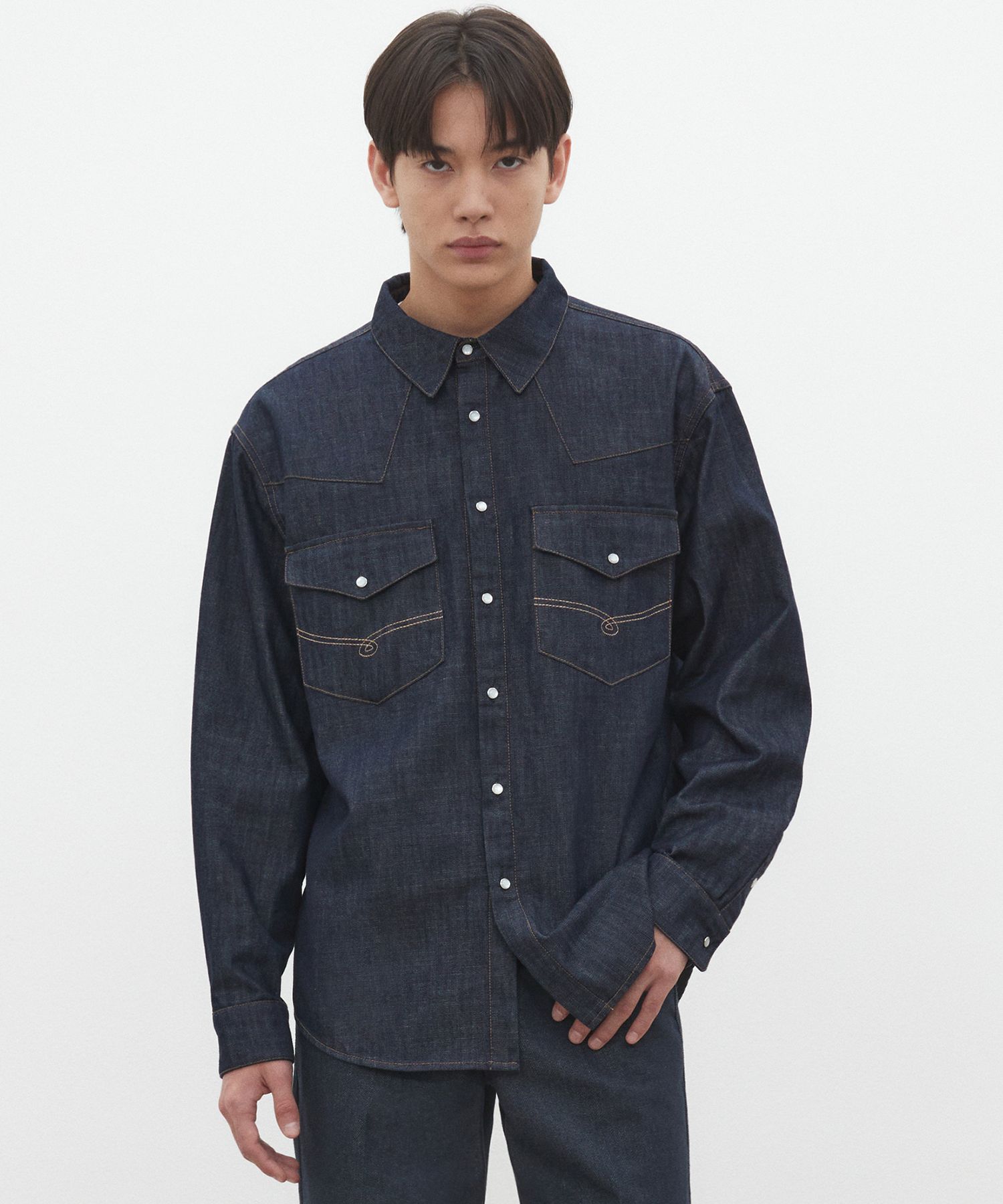 MUSINSA | DECET Western Denim Shirts DCSH002Indigo