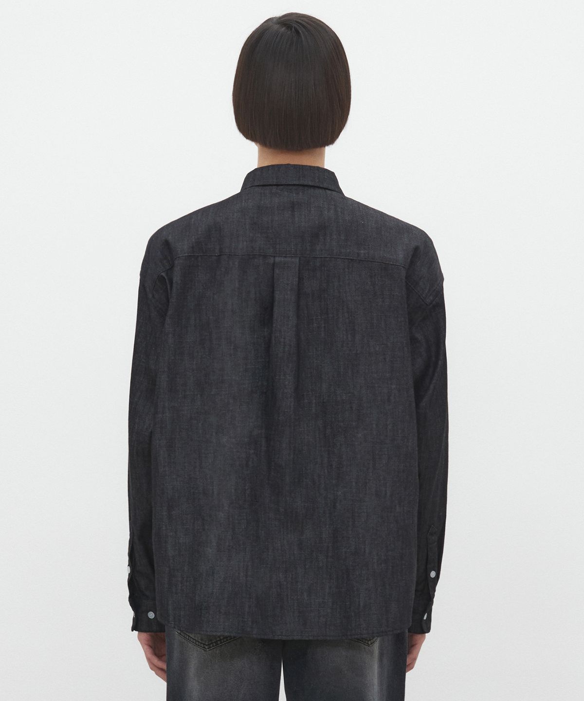 데케트(DECET) Over Denim Shirts DCSH003Black