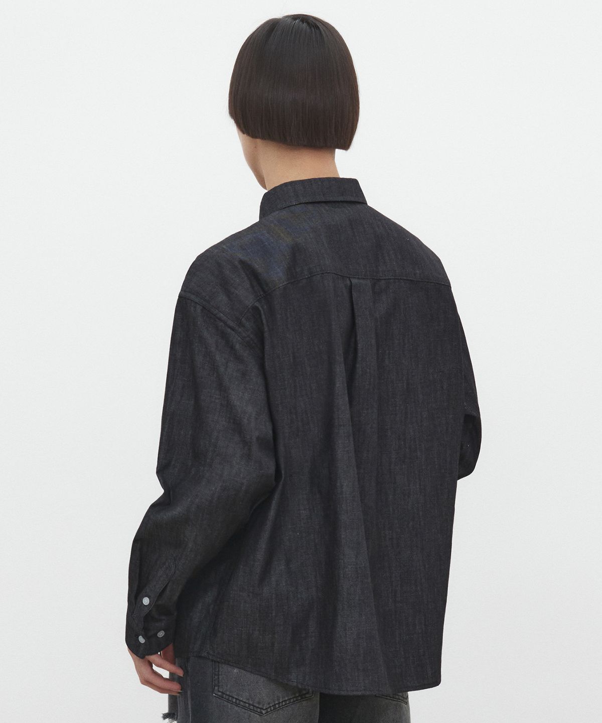데케트(DECET) Over Denim Shirts DCSH003Black
