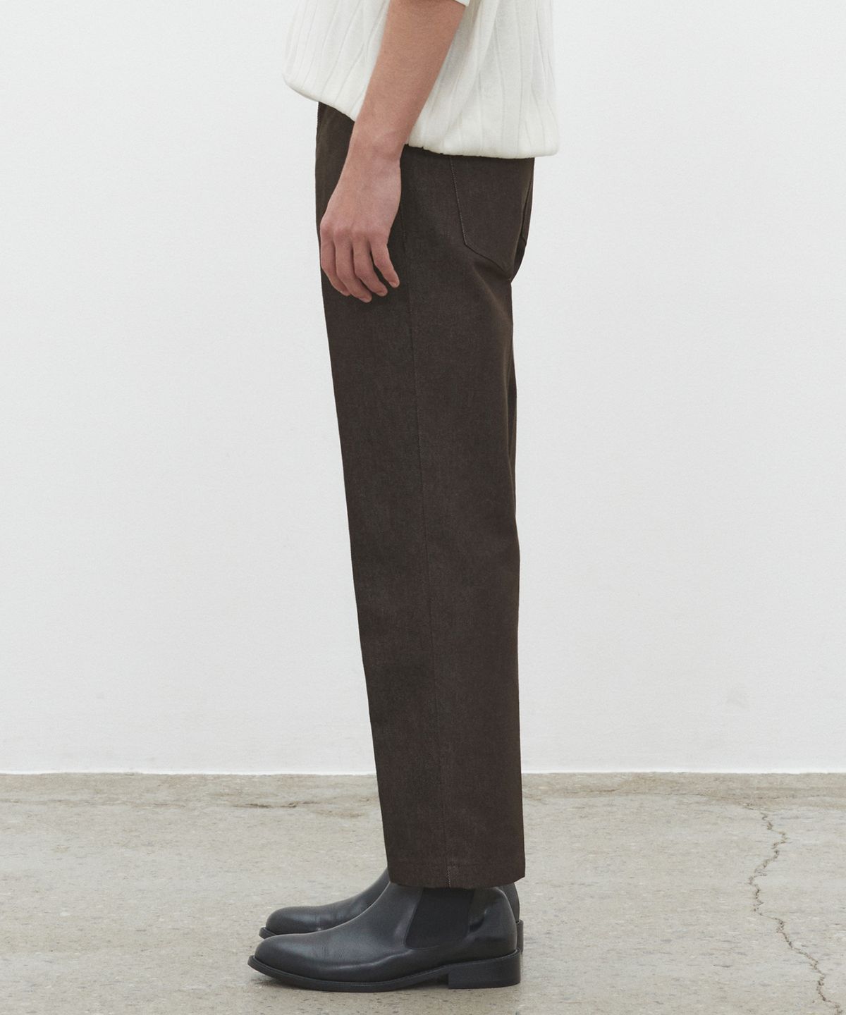 데케트(DECET) Dawn Cropped Tapered Jeans DCPT001CPBrown