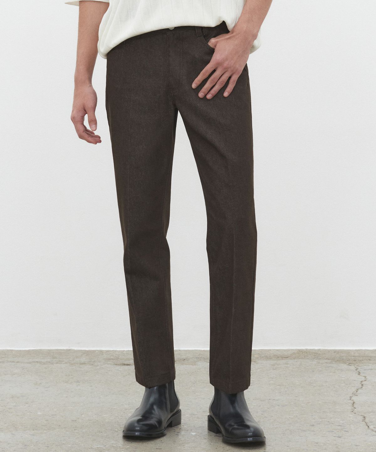 데케트(DECET) Dawn Cropped Tapered Jeans DCPT001CPBrown