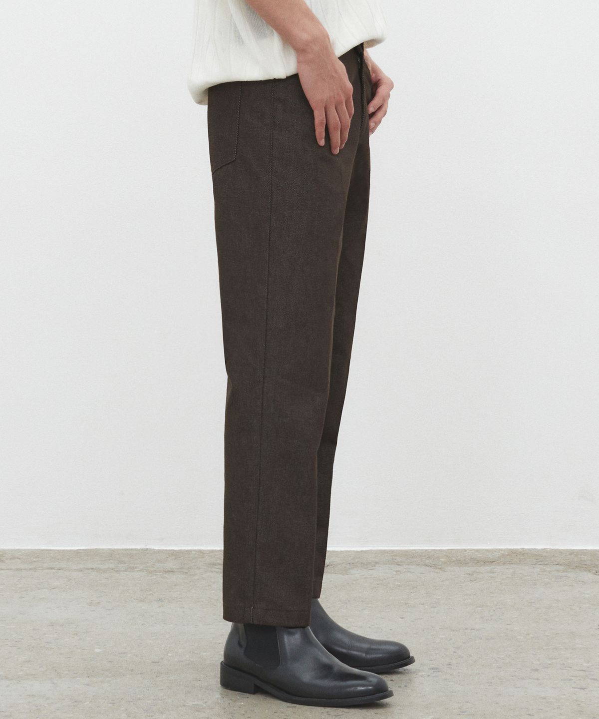데케트(DECET) Dawn Cropped Tapered Jeans DCPT001CPBrown