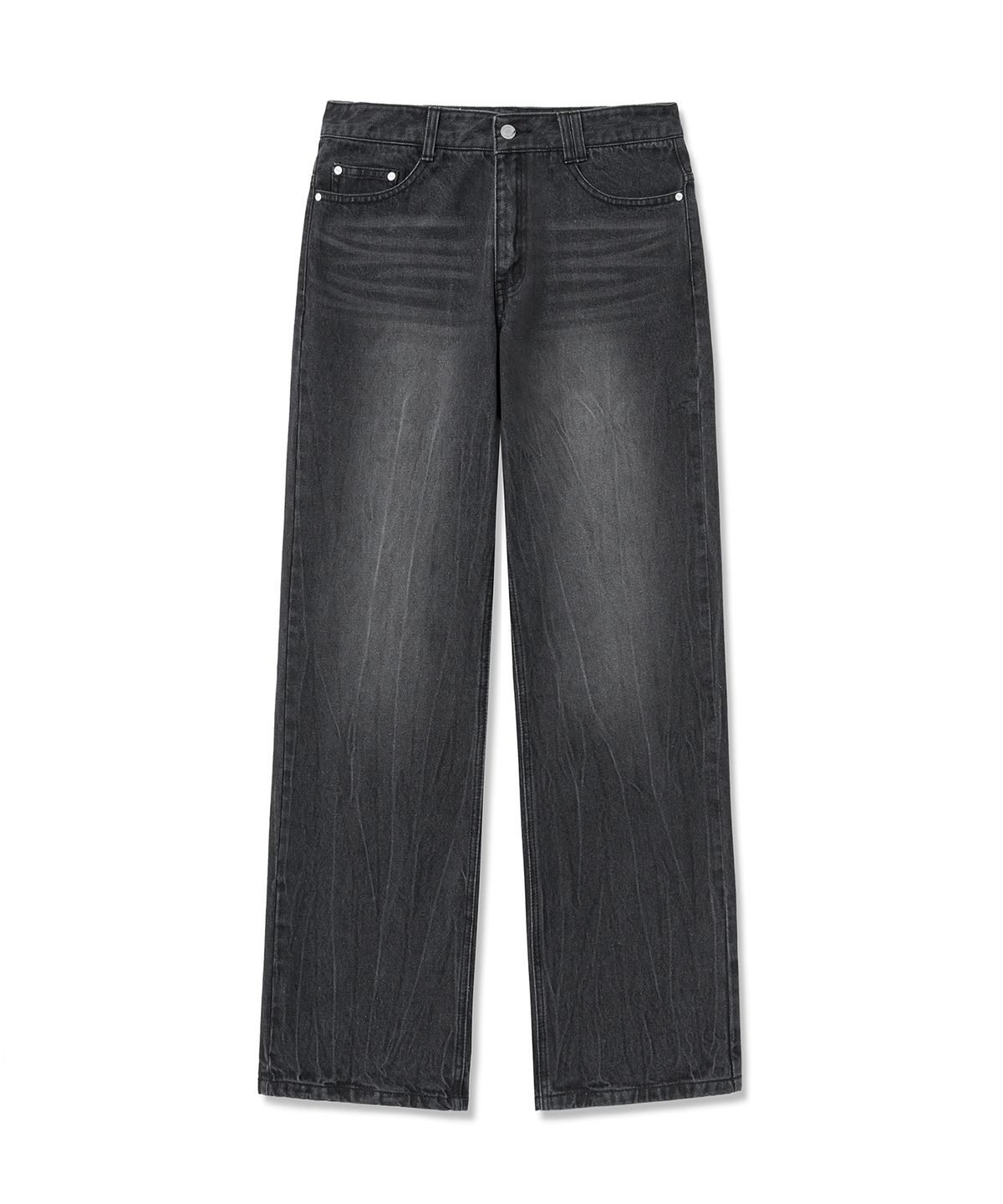 데케트(DECET) Dawn Semi Wide Jeans DCPT002CRBlack2
